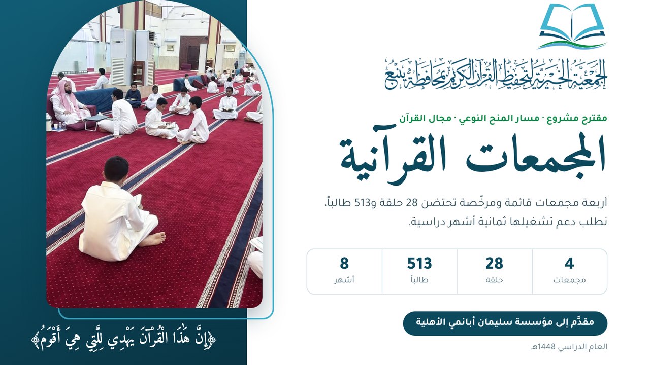 غلاف مشروع المجمعات القرآنية